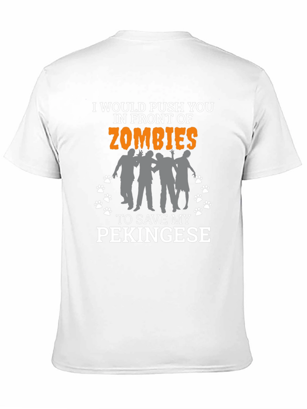 Zombie Pekinese Dog Lover Novelty T-Shirt