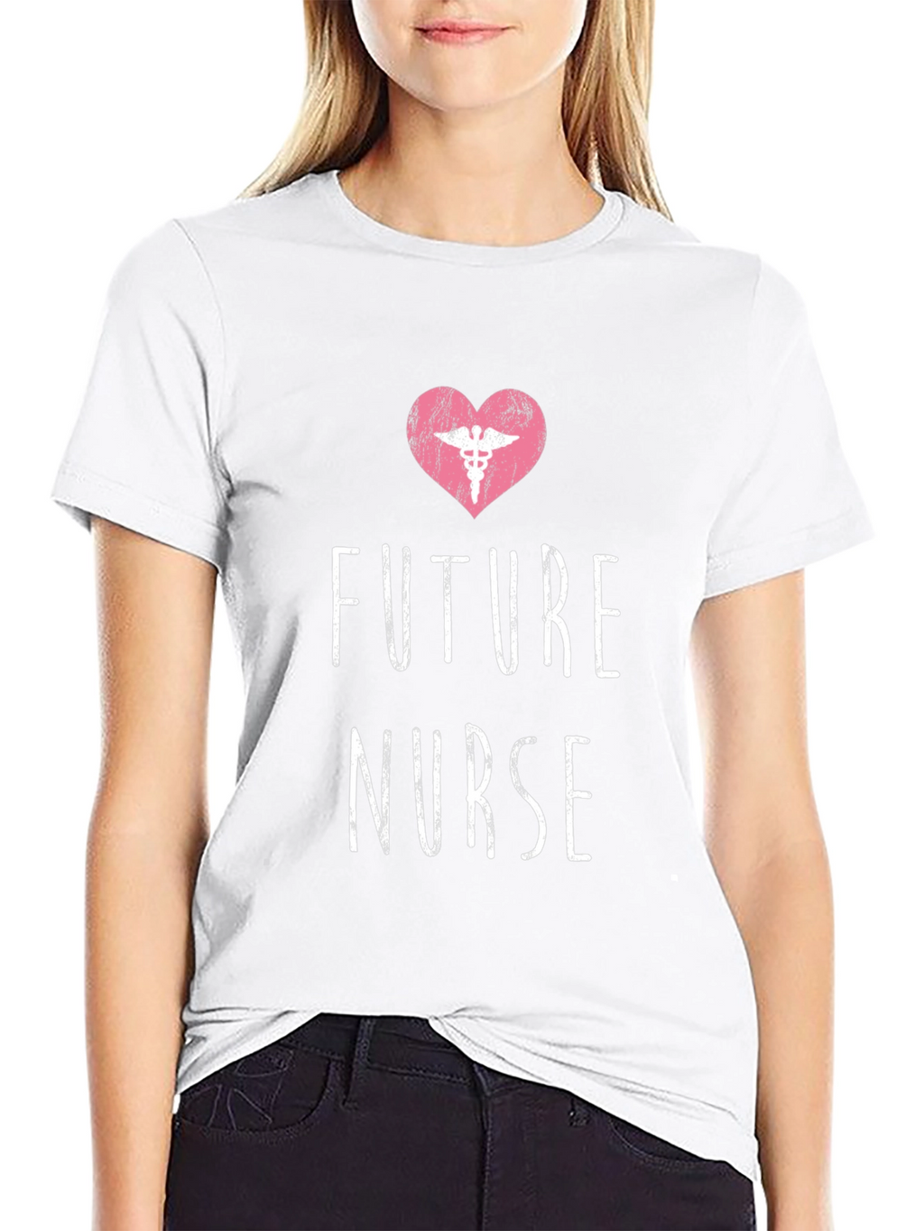 Future Nurse T-Shirt - Caduceus Heart Tee