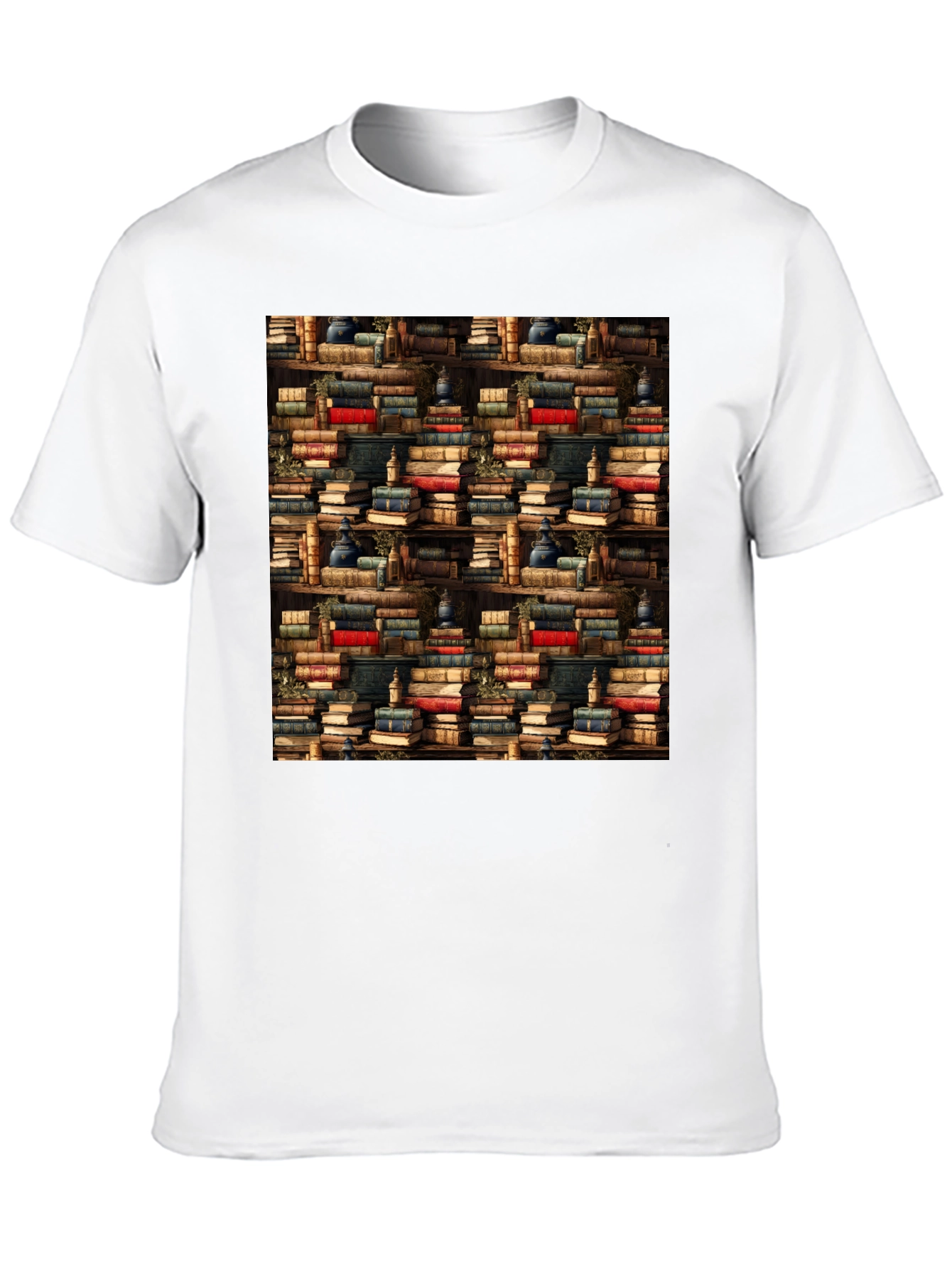 Book Shelf Pattern T-Shirt