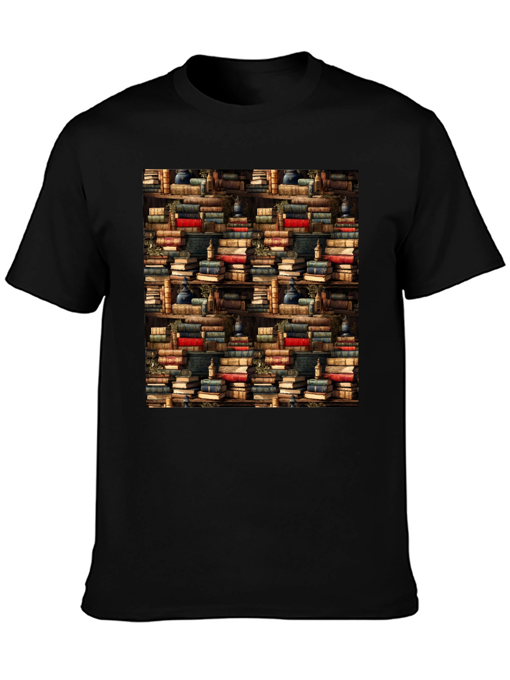 Book Shelf Pattern T-Shirt