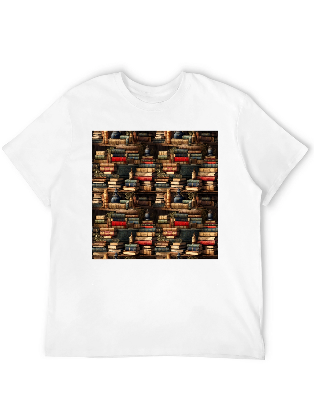 Book Shelf Pattern T-Shirt