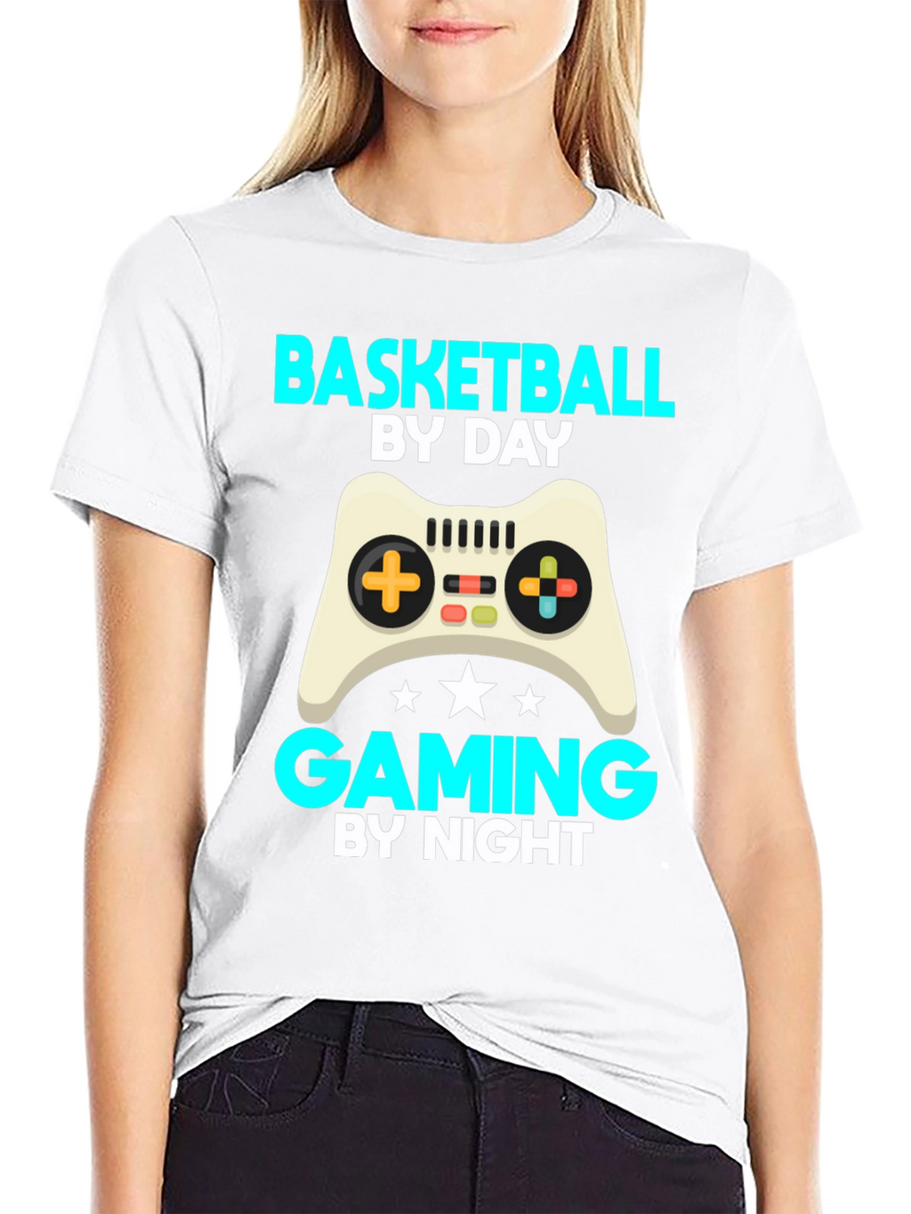 Basketball by Day Gaming by Night T-Shirt