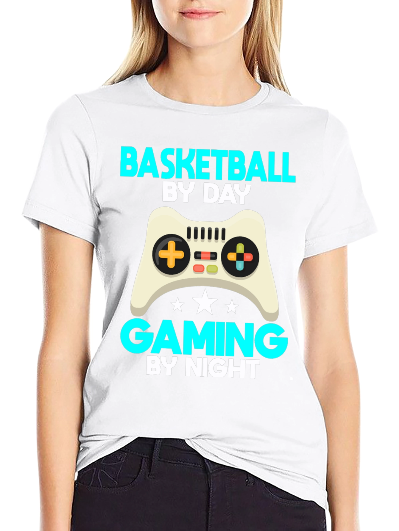 Basketball by Day Gaming by Night T-Shirt