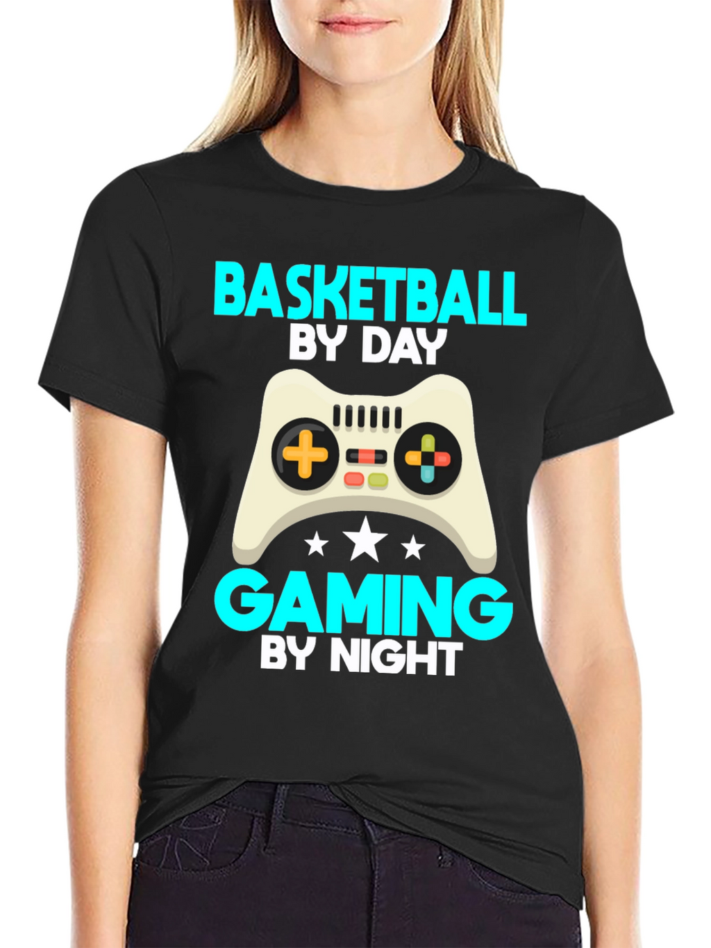 Basketball by Day Gaming by Night T-Shirt