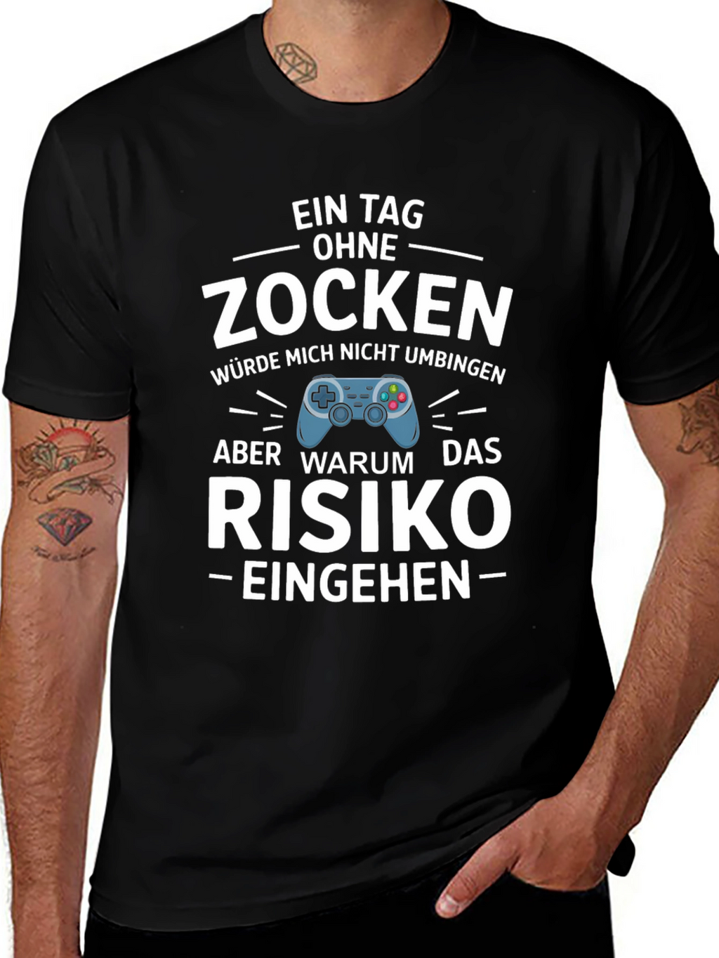 Funny Gamer T-Shirt - Zocken Risk
