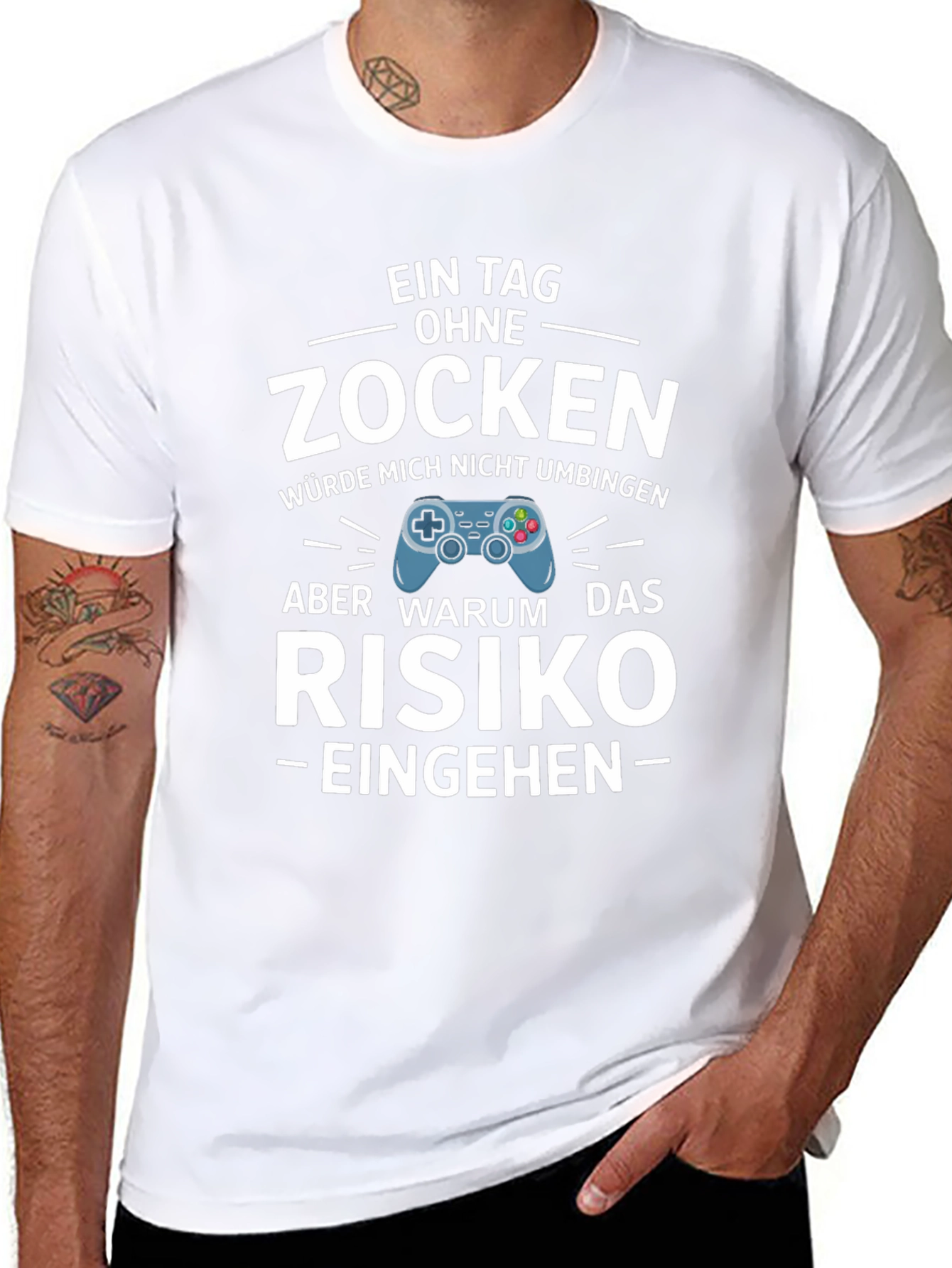 Funny Gamer T-Shirt - Zocken Risk