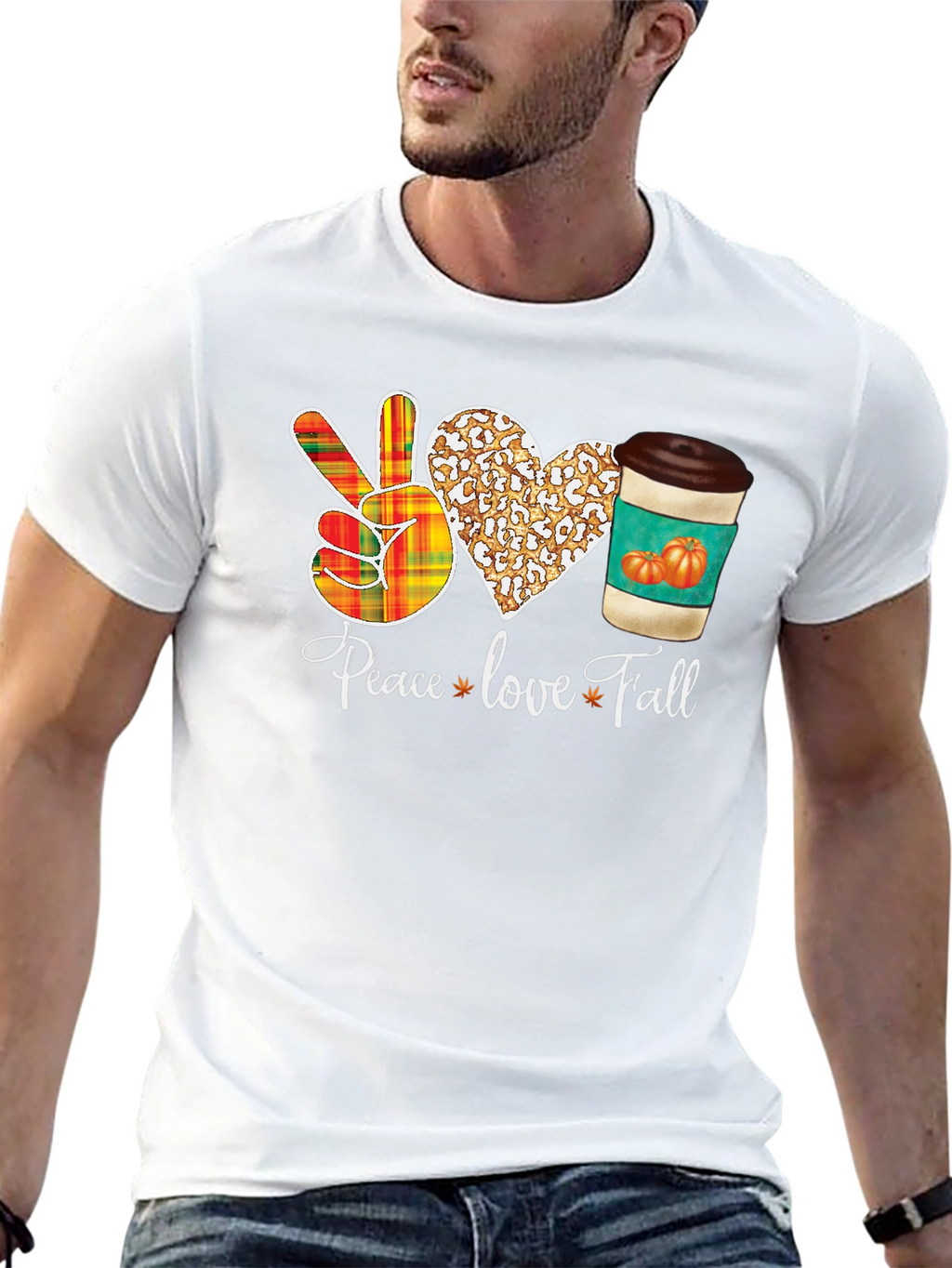 Peace Love Fall Graphic T-Shirt