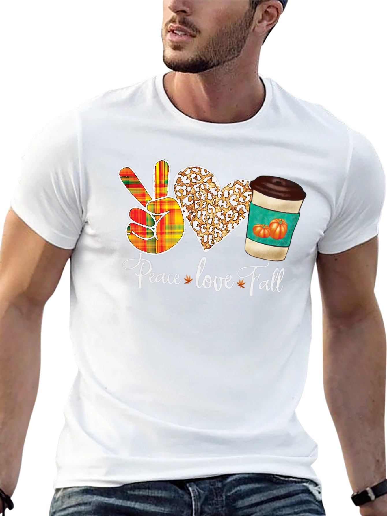 Peace Love Fall Graphic T-Shirt