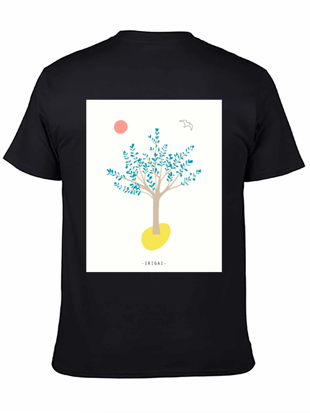 Ikigai Tree Graphic Black T-Shirt