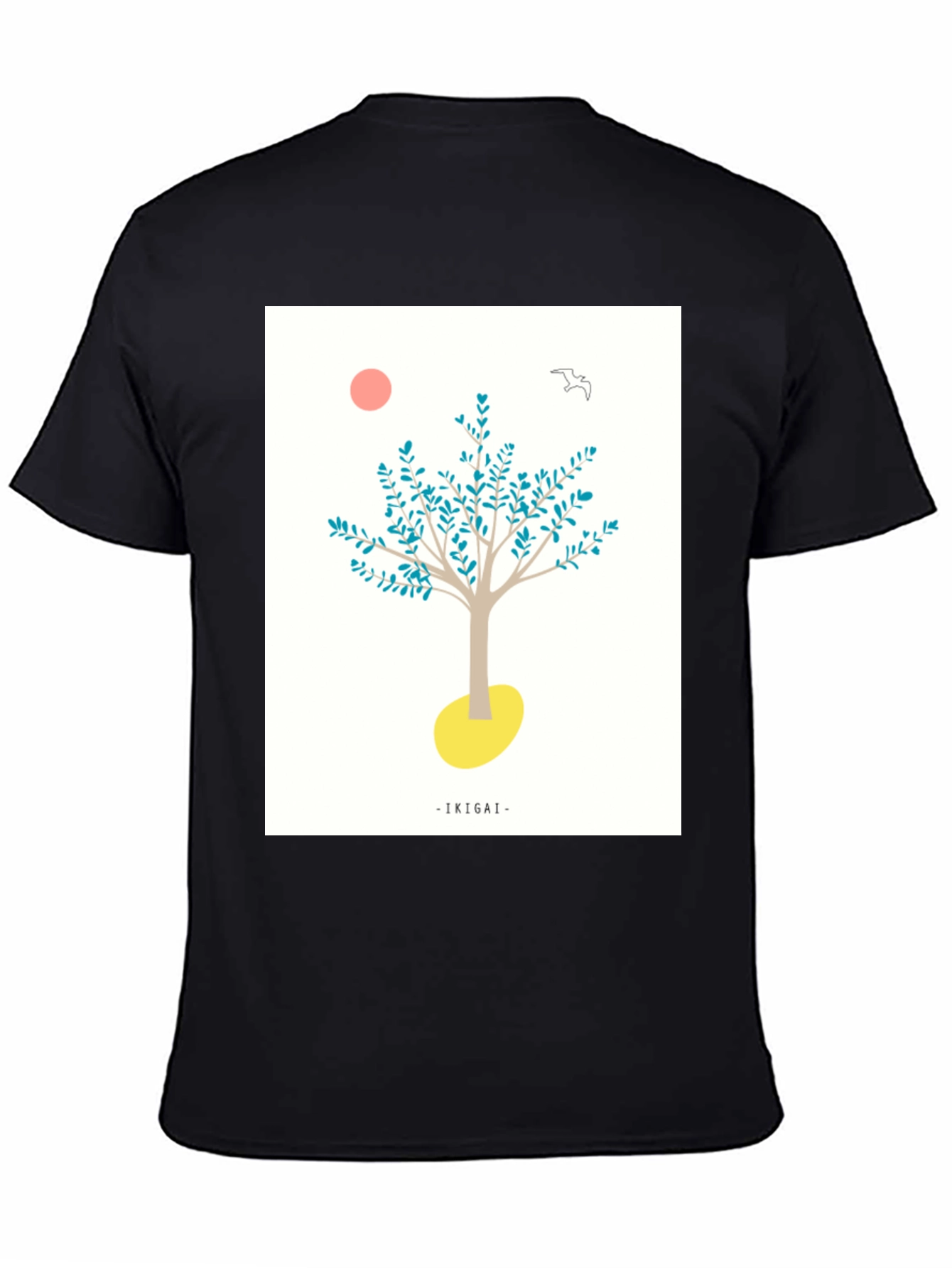 Ikigai Tree Graphic Black T-Shirt