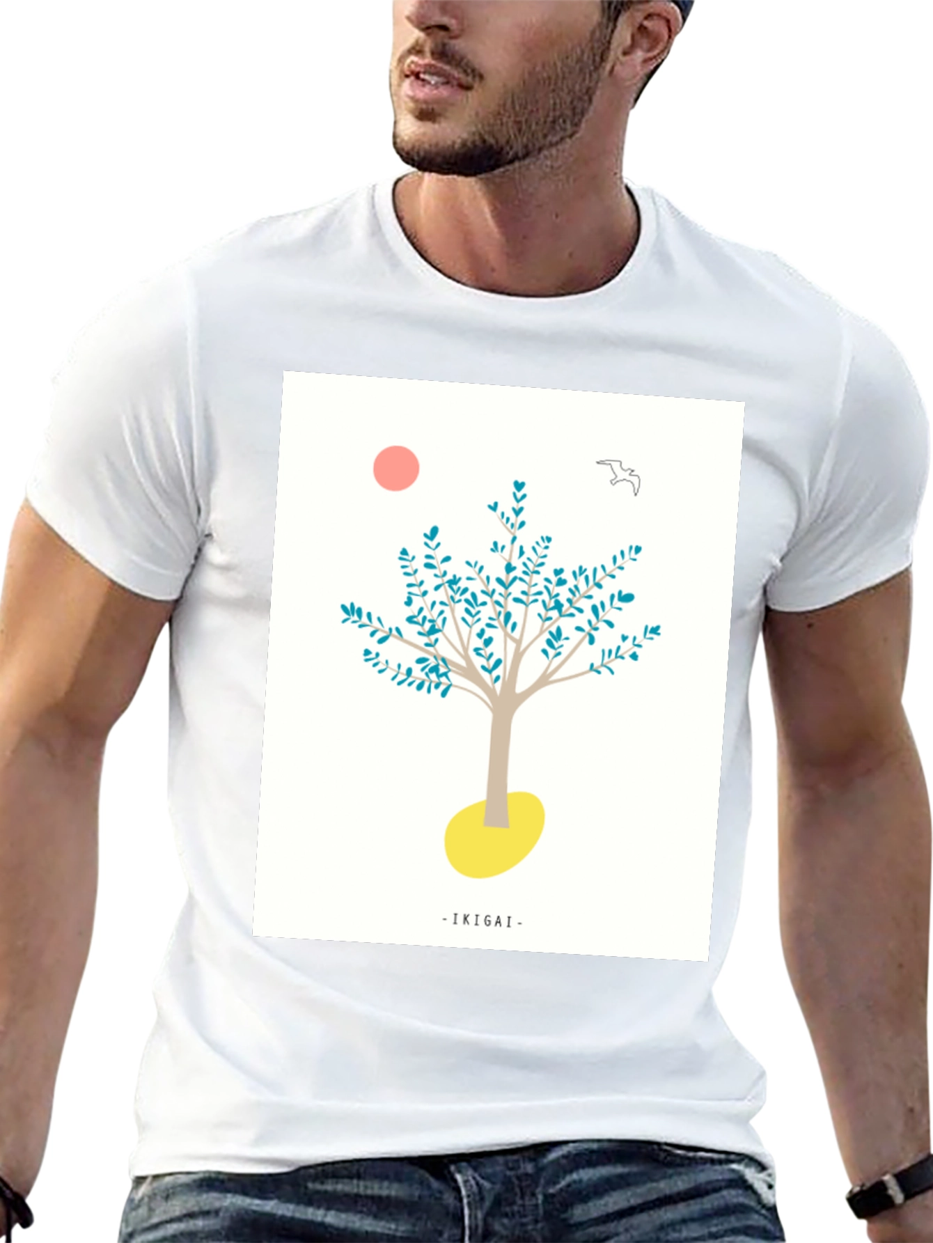 Ikigai Tree Graphic Black T-Shirt