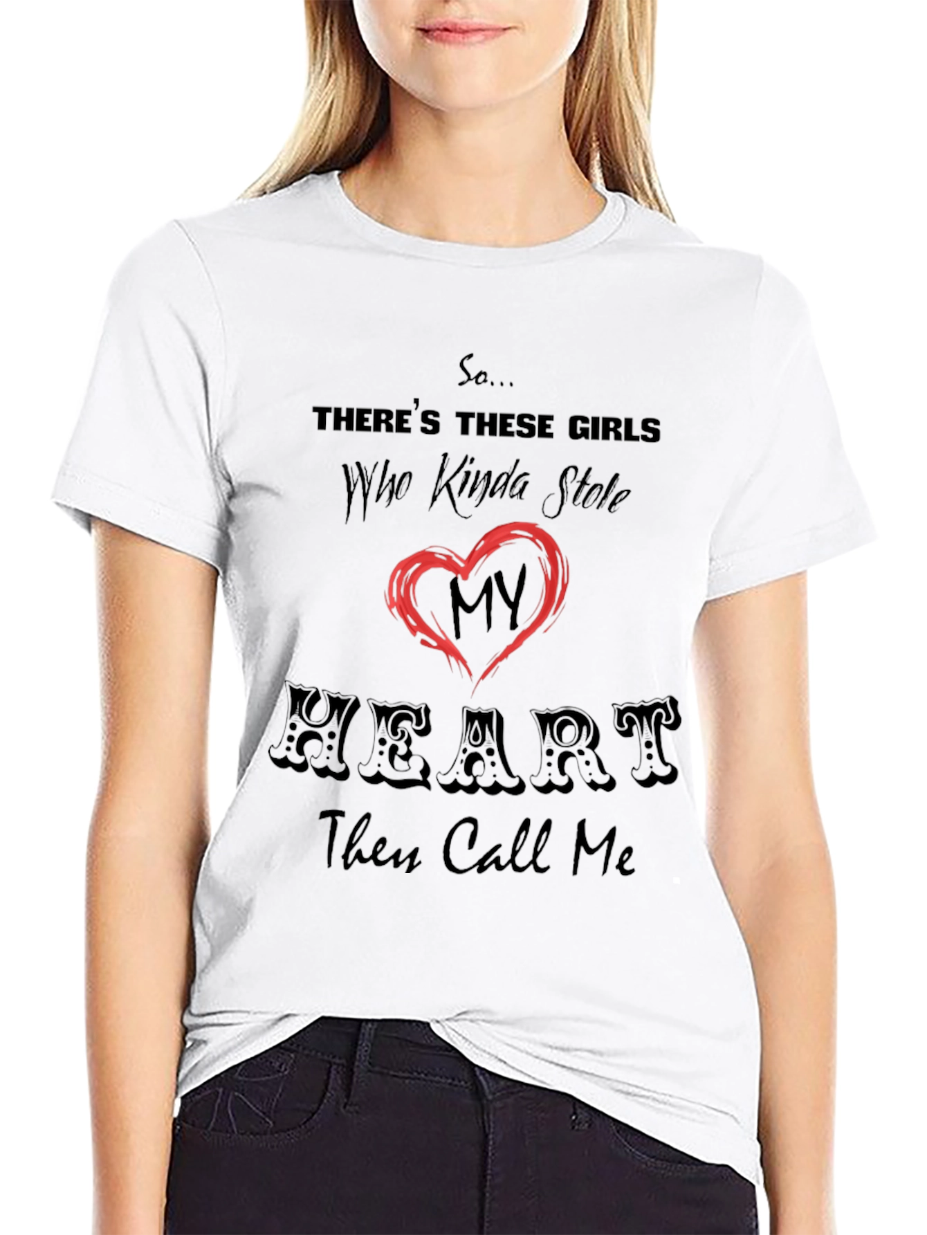 Stole My Heart Graphic Tee - Black