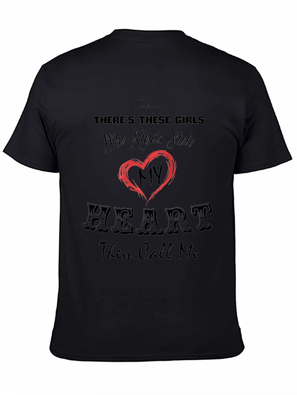 Stole My Heart Graphic Tee - Black