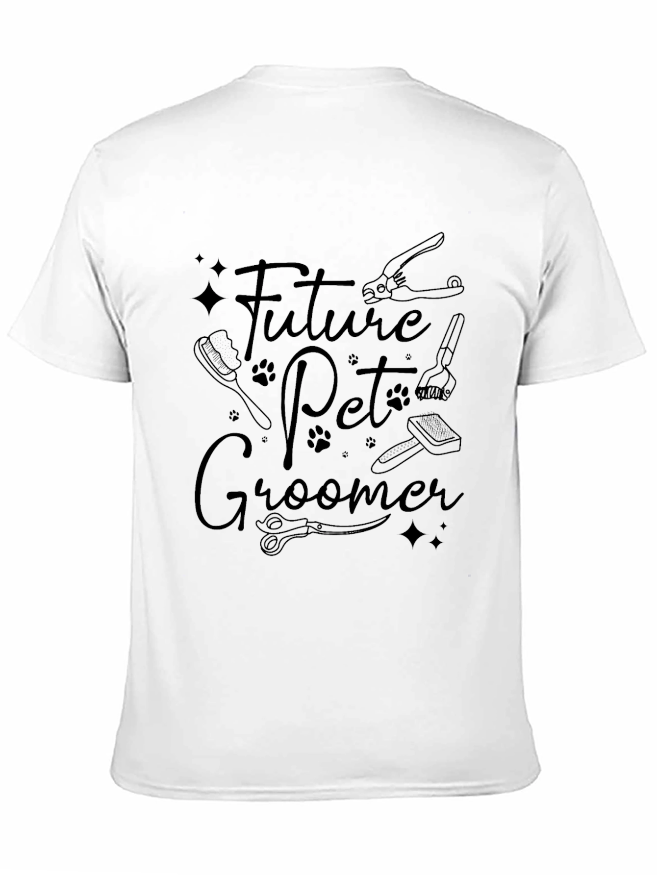 Future Pet Groomer Black T-Shirt