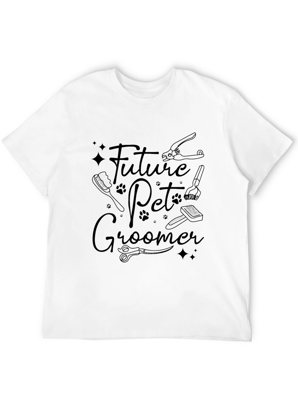 Future Pet Groomer Black T-Shirt