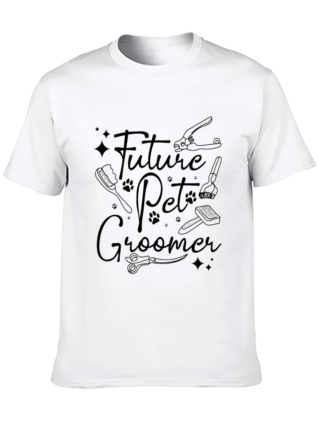 Future Pet Groomer Black T-Shirt