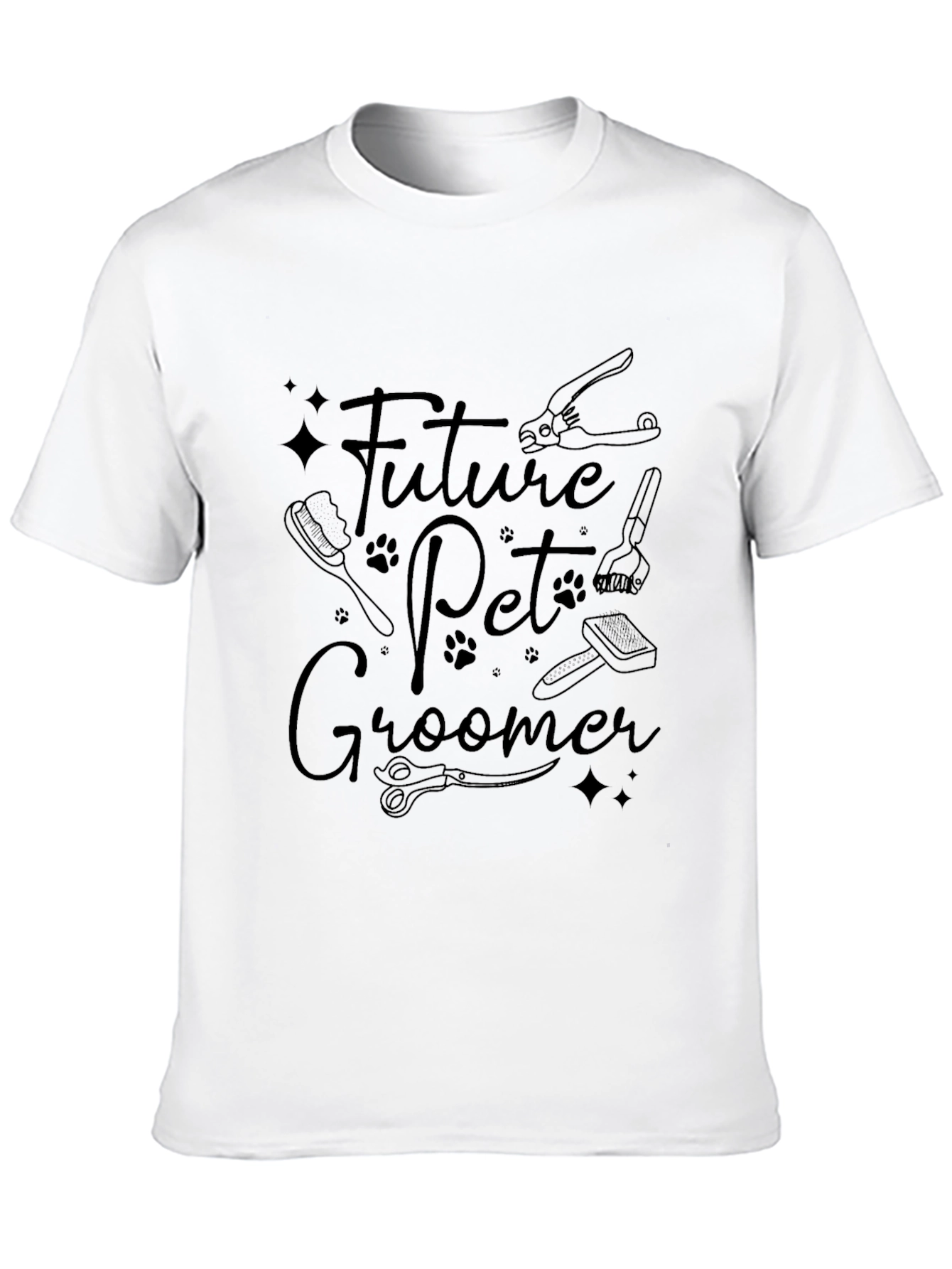 Future Pet Groomer Black T-Shirt