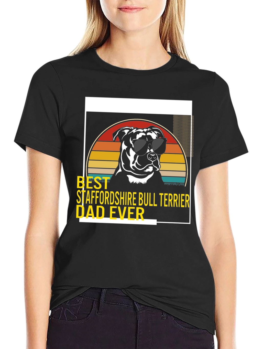Staffordshire Bull Terrier Dad Ever T-Shirt