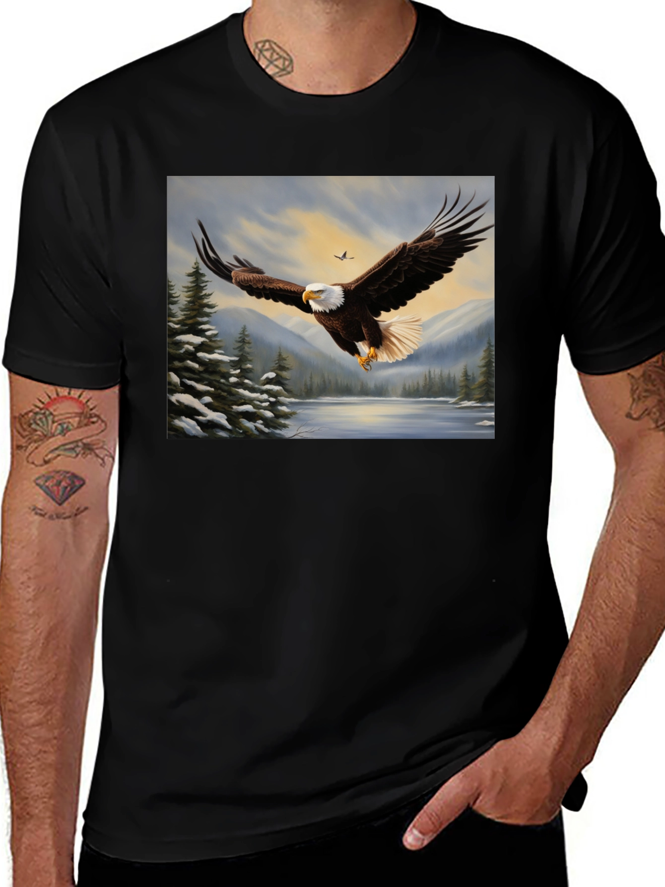 Bald Eagle Graphic Tee - Wildlife Nature Shirt