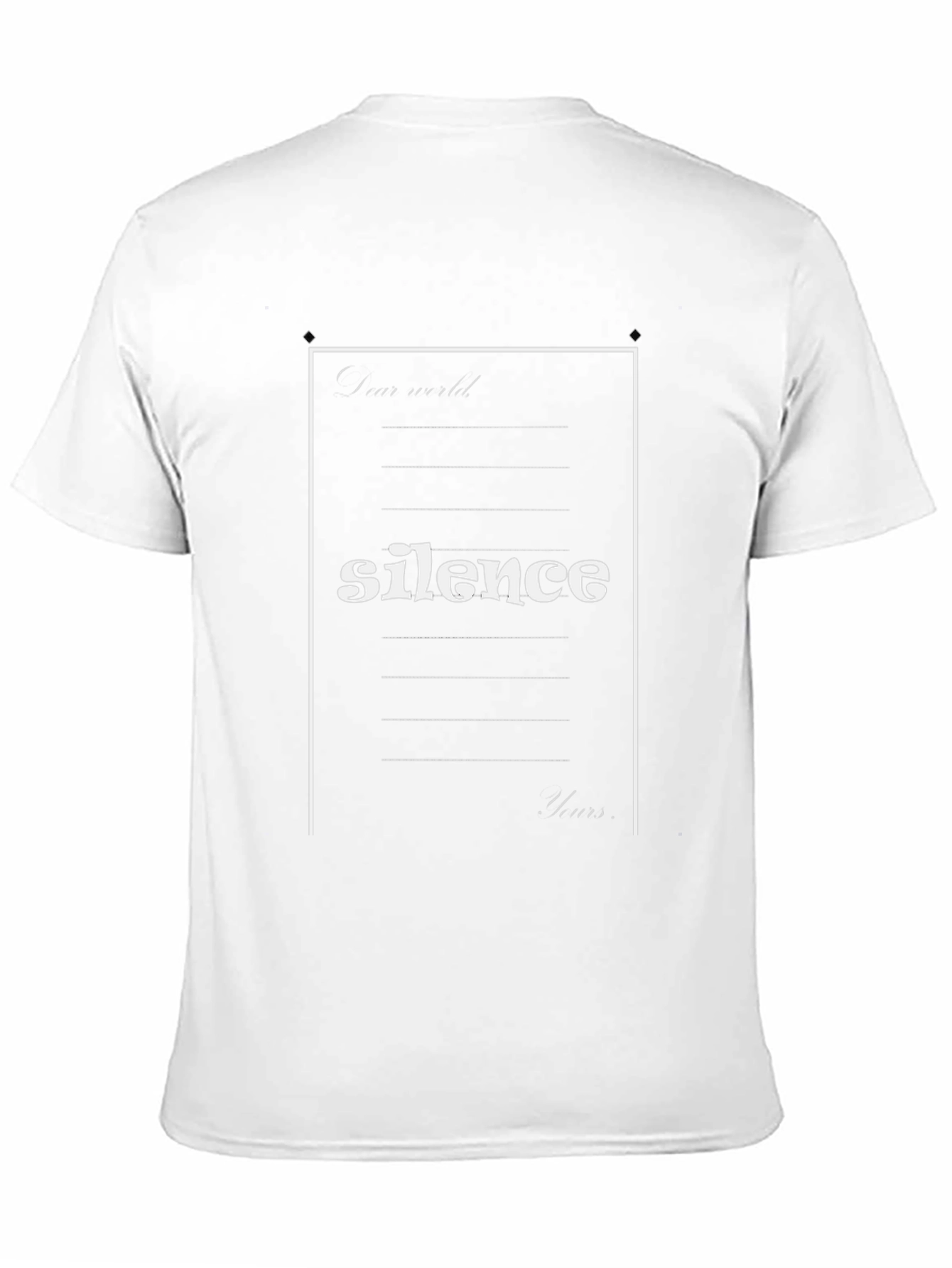Silence Graphic Tee - Letter Design T-Shirt