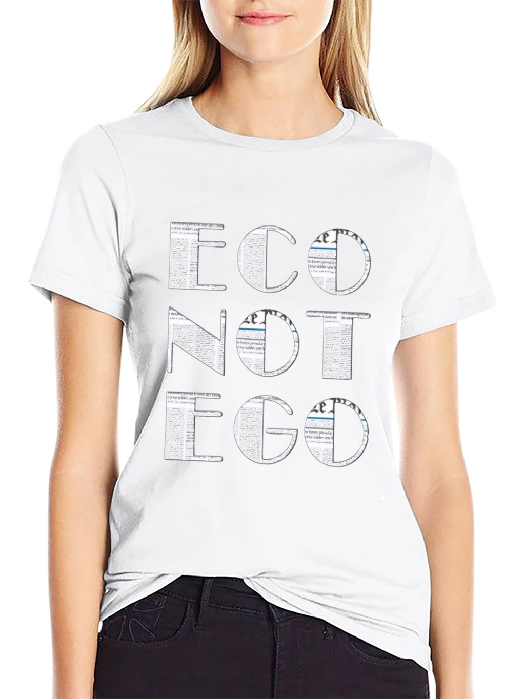 Eco Not Ego Graphic Tee - Stylish Statement Shirt