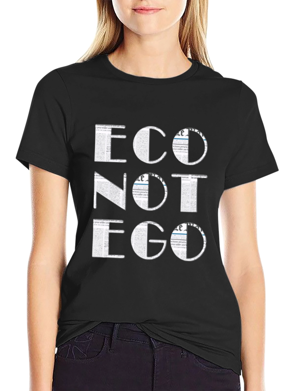 Eco Not Ego Graphic Tee - Stylish Statement Shirt