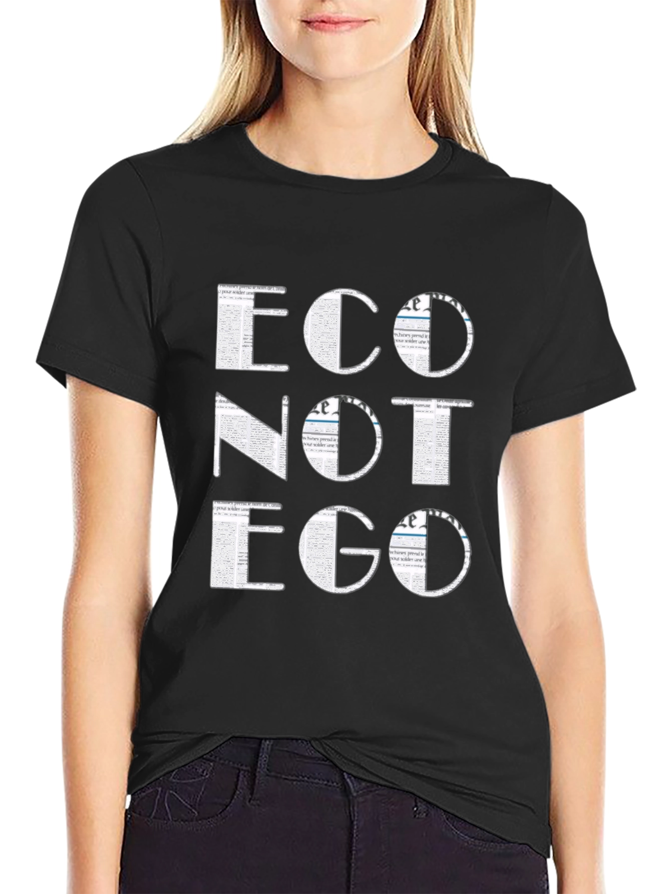 Eco Not Ego Graphic Tee - Stylish Statement Shirt