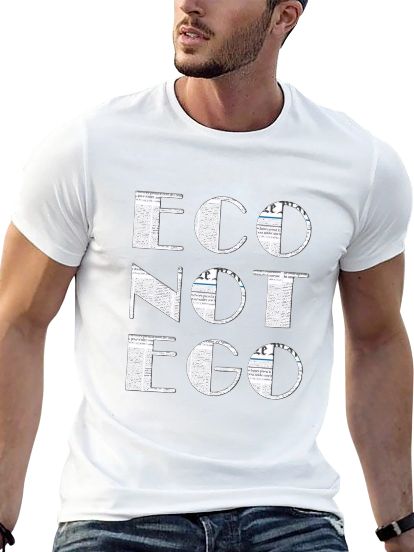 Eco Not Ego Graphic Tee - Stylish Statement Shirt