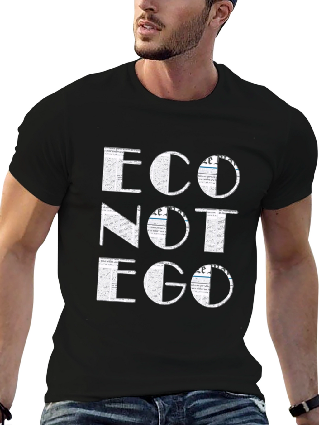 Eco Not Ego Graphic Tee - Stylish Statement Shirt