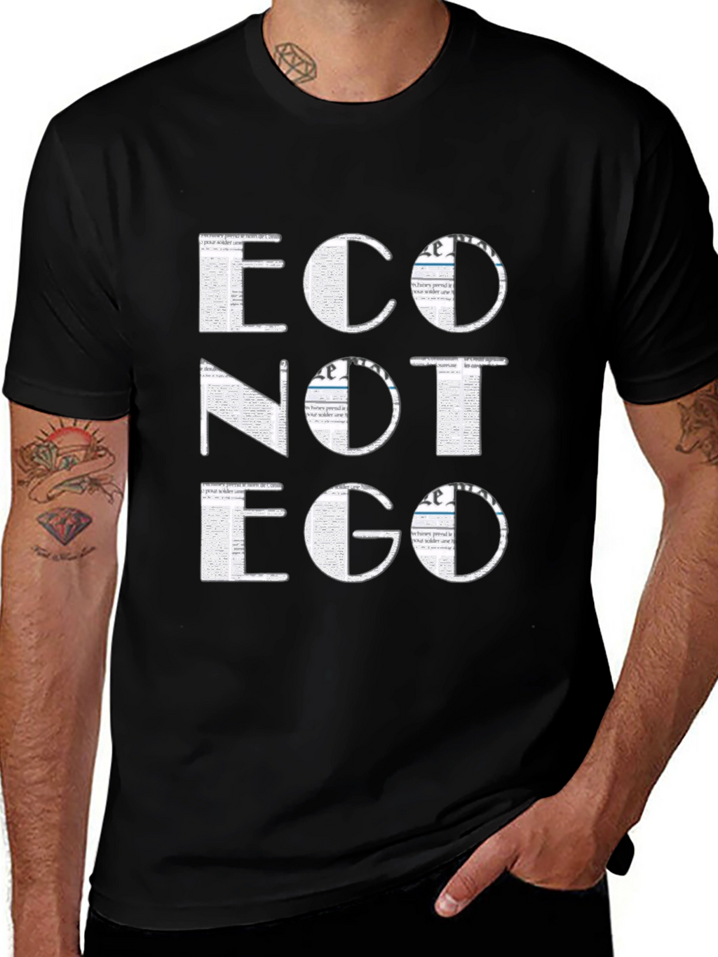 Eco Not Ego Graphic Tee - Stylish Statement Shirt