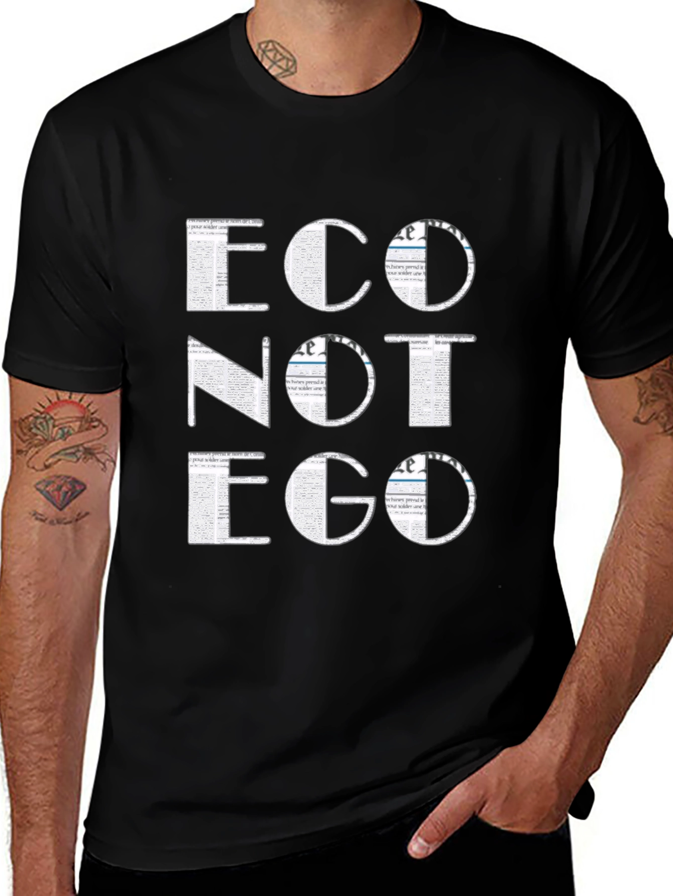 Eco Not Ego Graphic Tee - Stylish Statement Shirt
