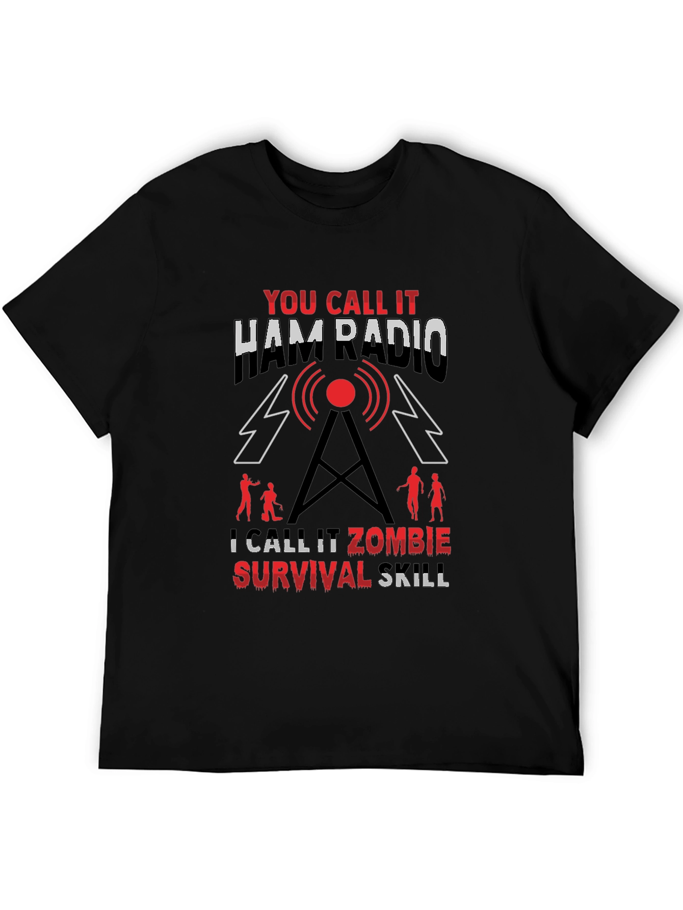 Ham Radio Zombie Survival Skill T-Shirt