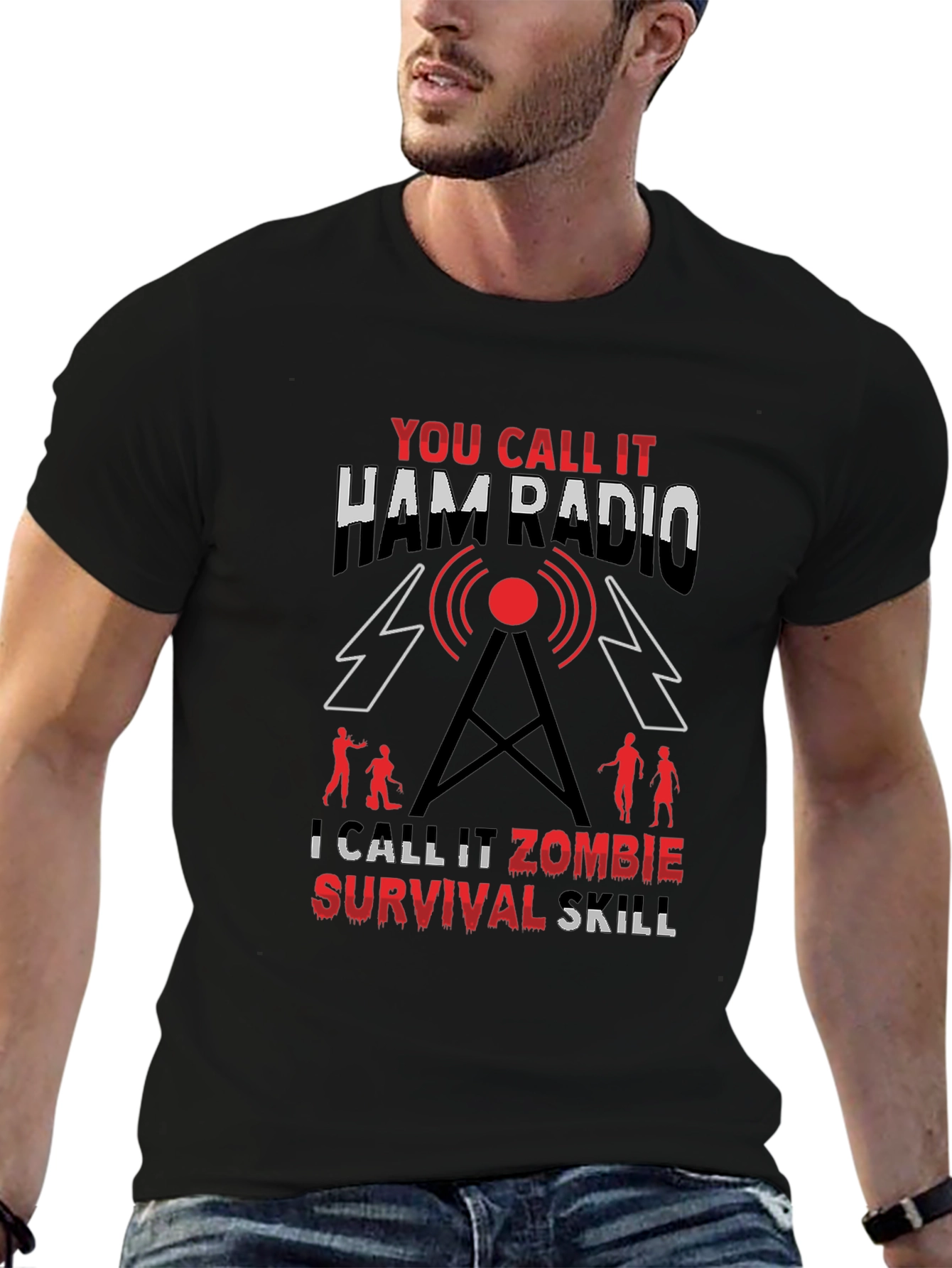 Ham Radio Zombie Survival Skill T-Shirt