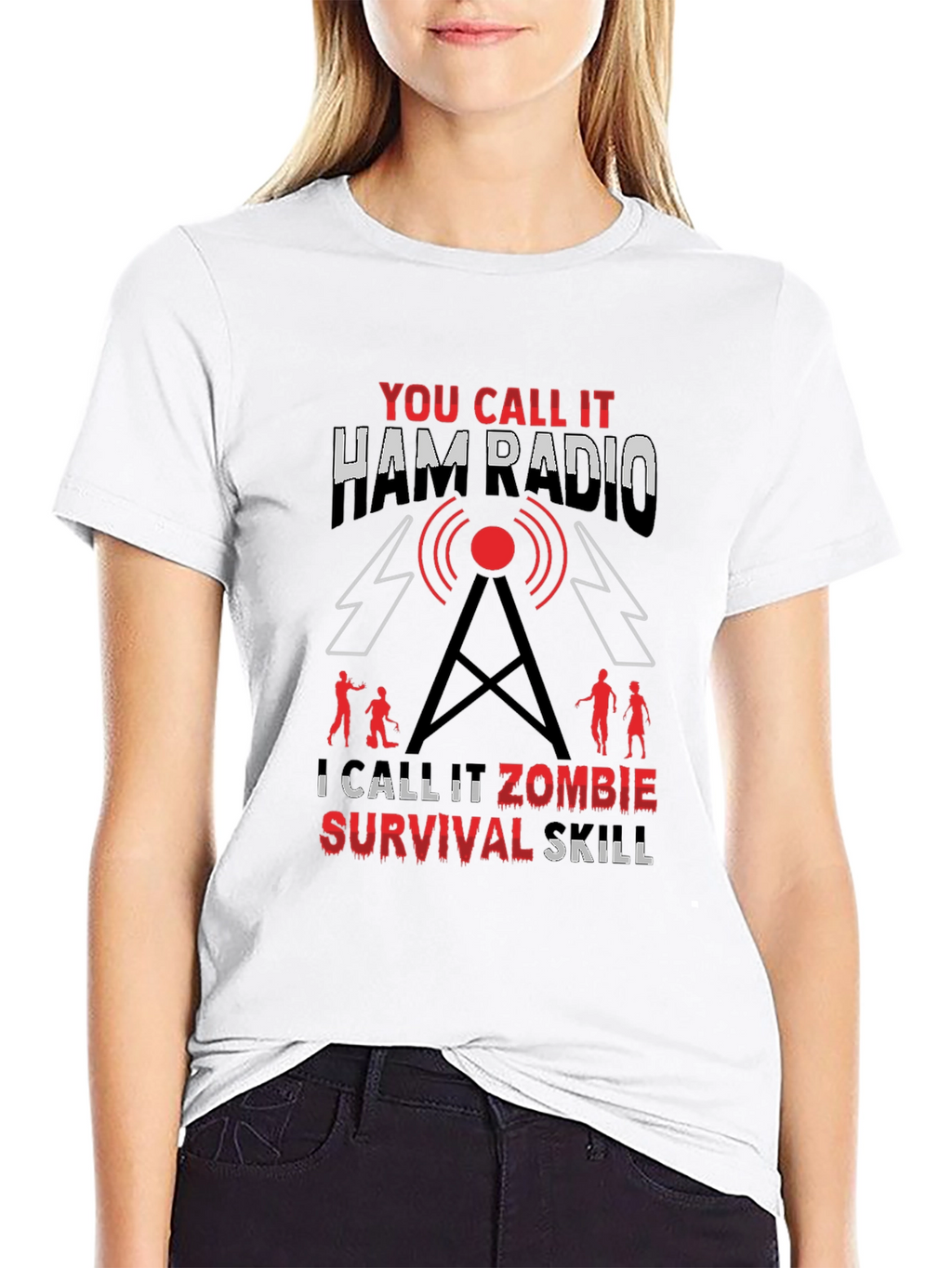 Ham Radio Zombie Survival Skill T-Shirt