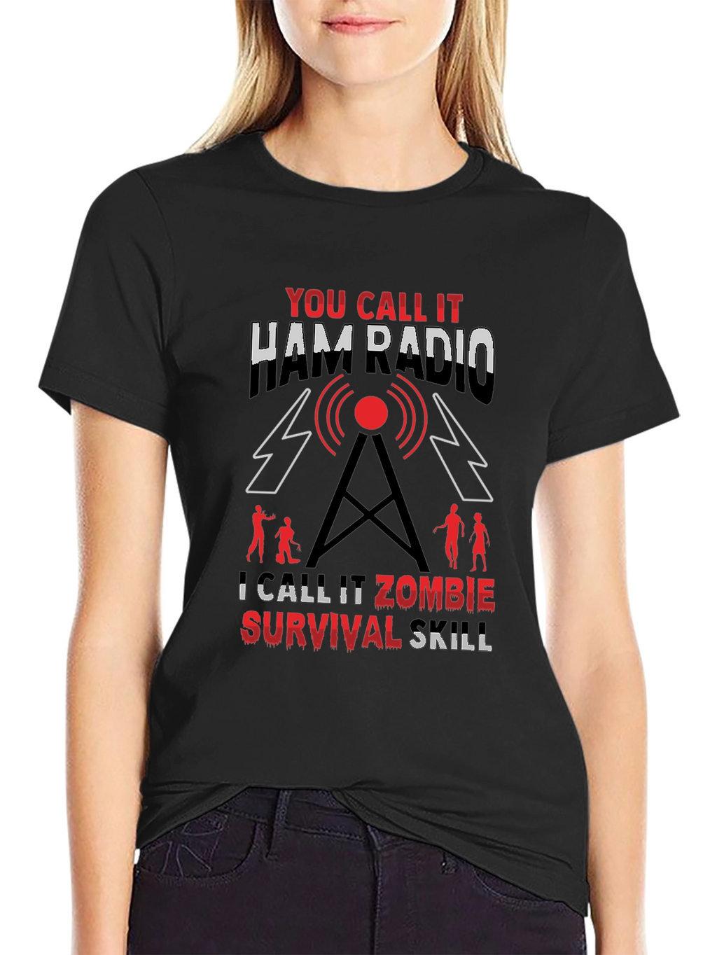 Ham Radio Zombie Survival Skill T-Shirt