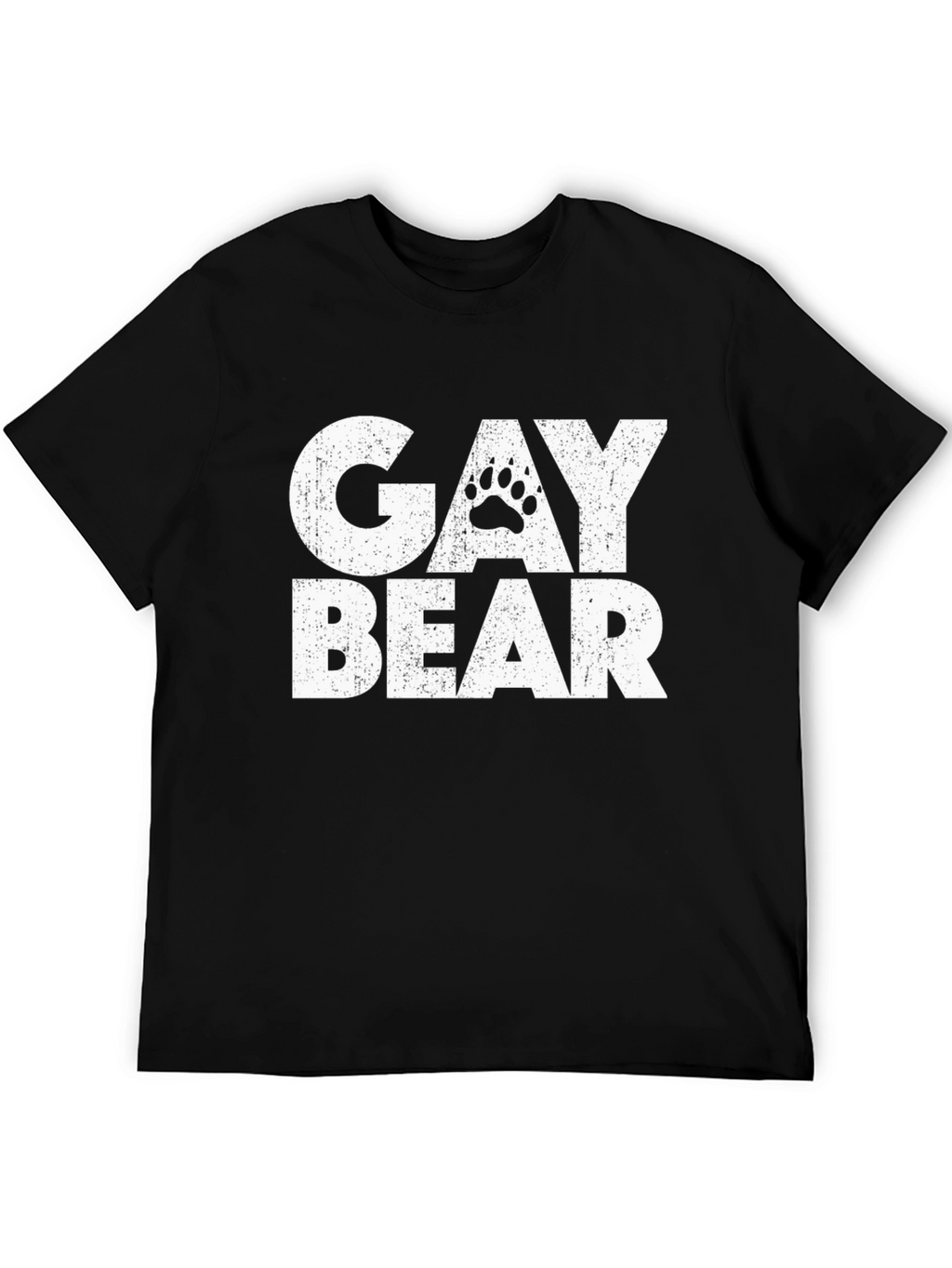 Gay Bear Pride T-Shirt - Black Cotton Blend Tee