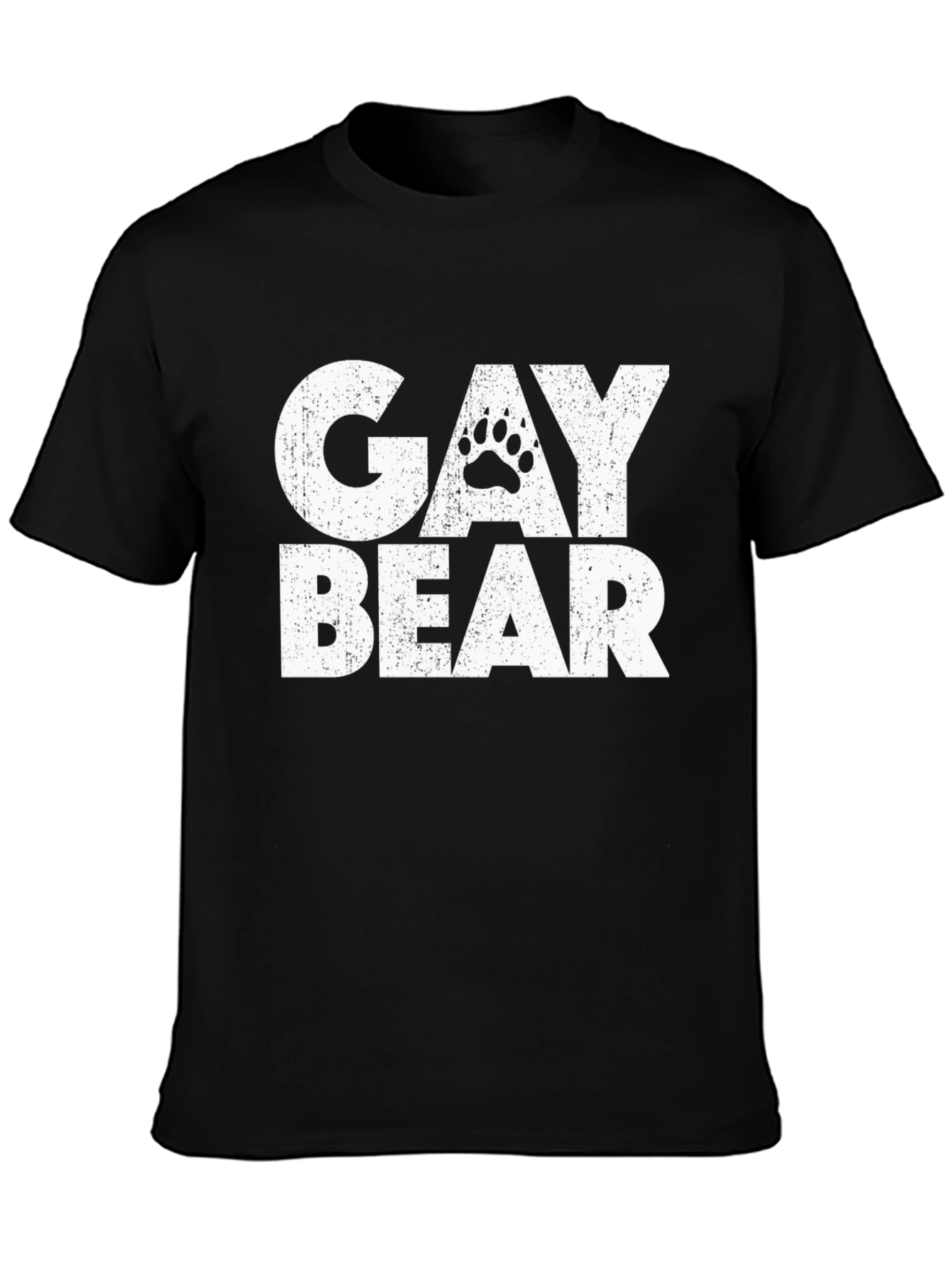Gay Bear Pride T-Shirt - Black Cotton Blend Tee