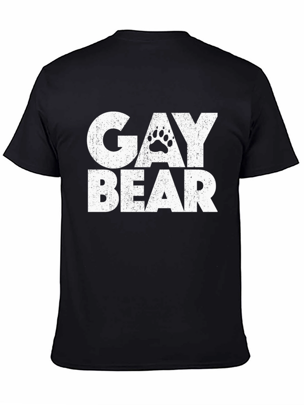 Gay Bear Pride T-Shirt - Black Cotton Blend Tee
