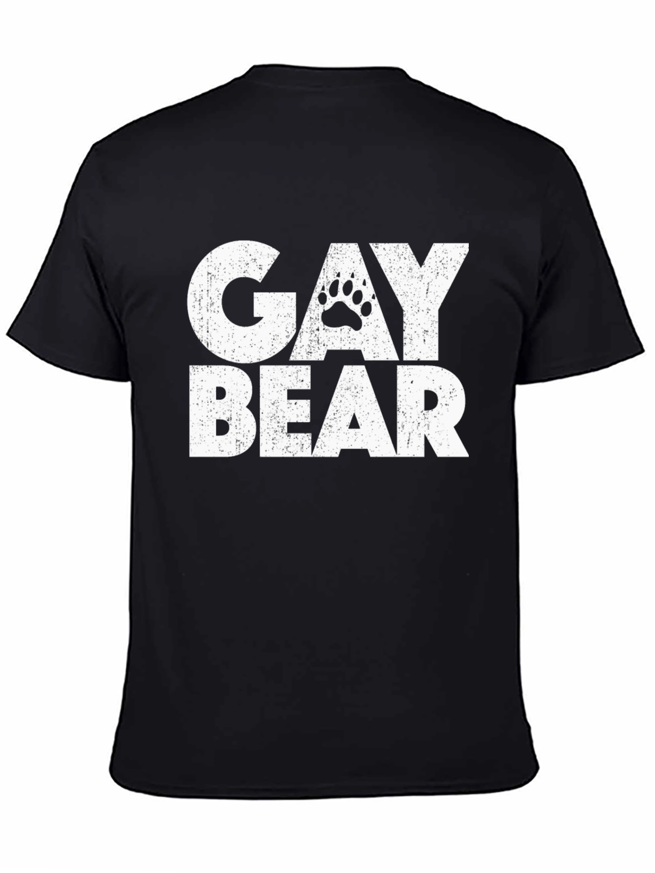 Gay Bear Pride T-Shirt - Black Cotton Blend Tee