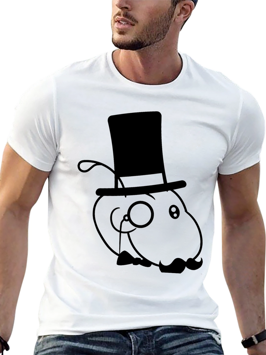 Gentleman Ant Black T-Shirt - Unique Design