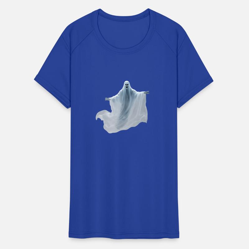 A close-up image of a ghost.