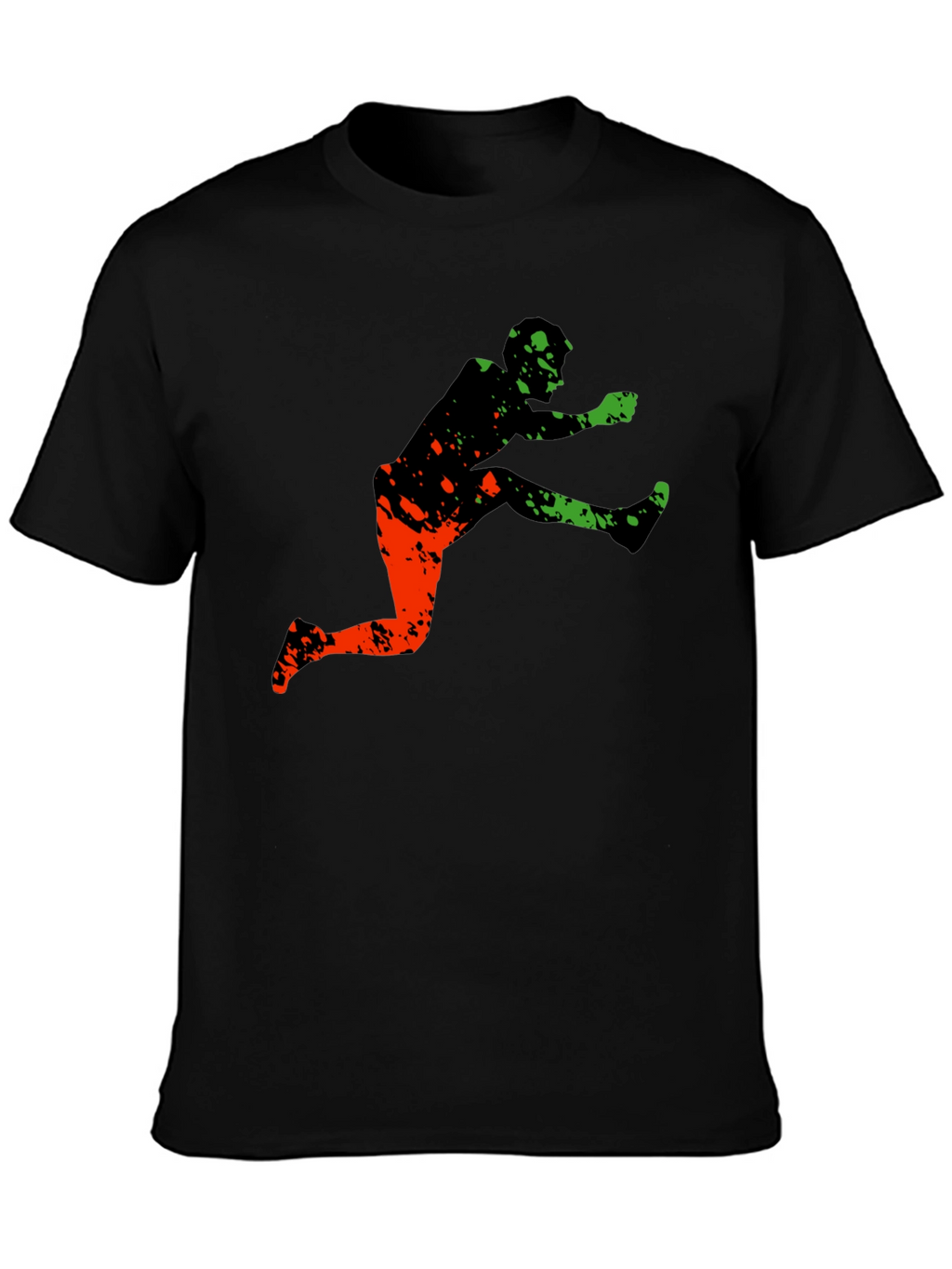 Athletic Graphic Tee - Leap Over Obstacles in Style