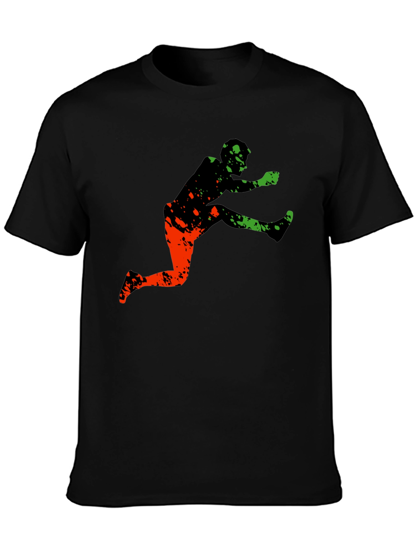 Athletic Graphic Tee - Leap Over Obstacles in Style