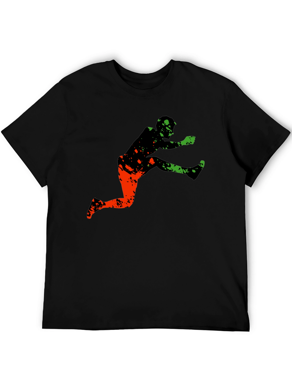 Athletic Graphic Tee - Leap Over Obstacles in Style