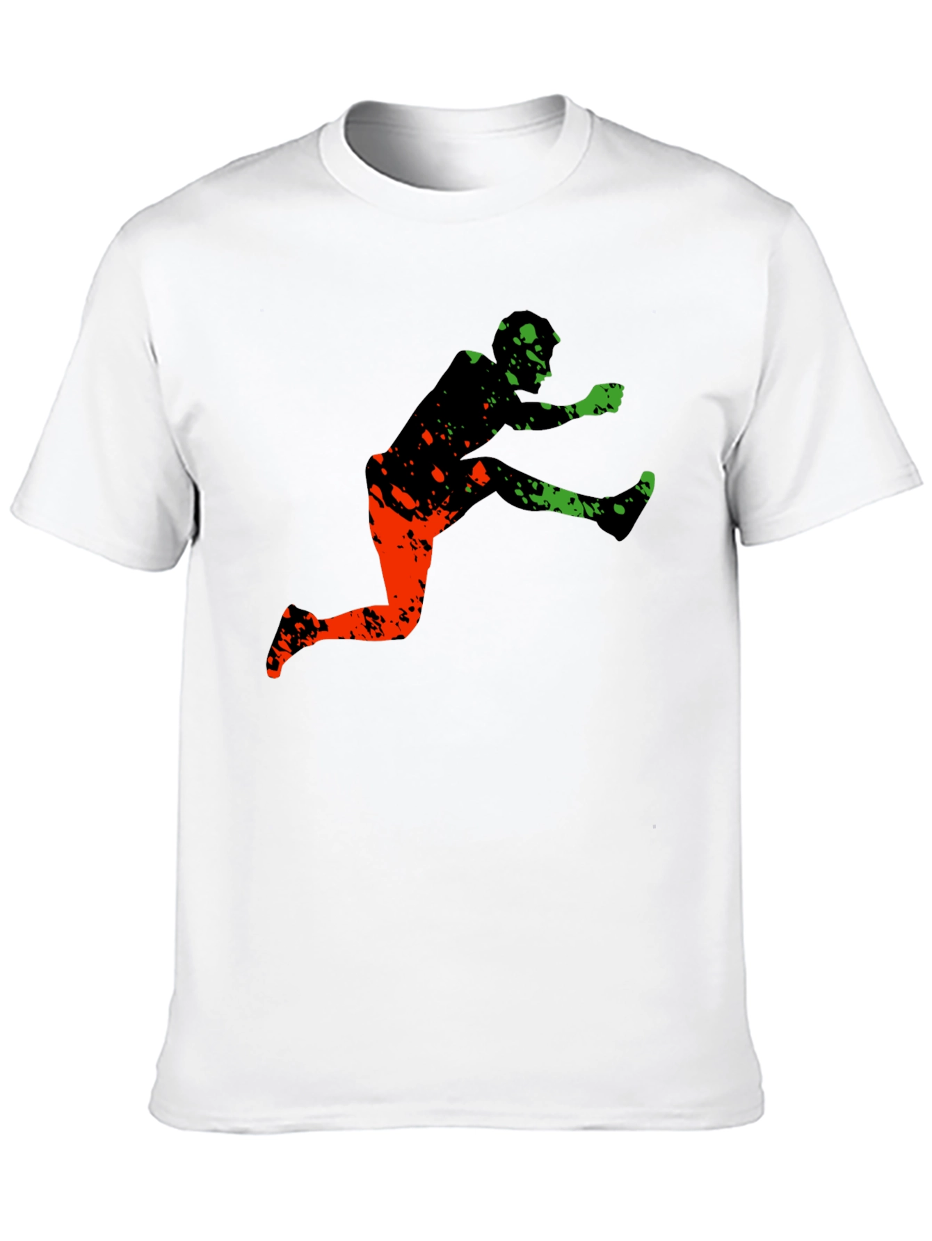 Athletic Graphic Tee - Leap Over Obstacles in Style