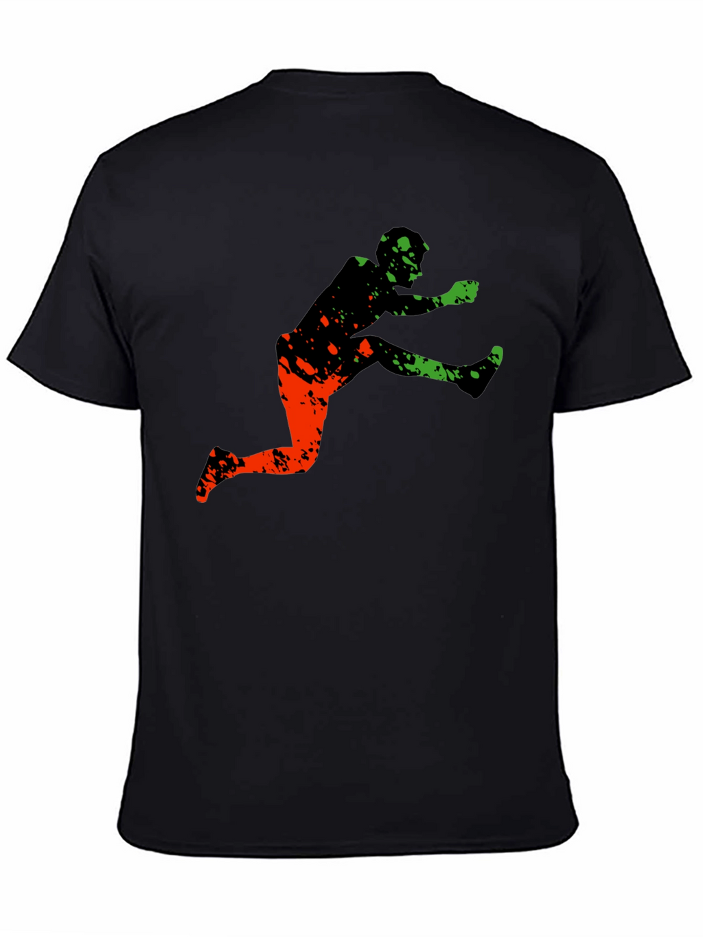 Athletic Graphic Tee - Leap Over Obstacles in Style