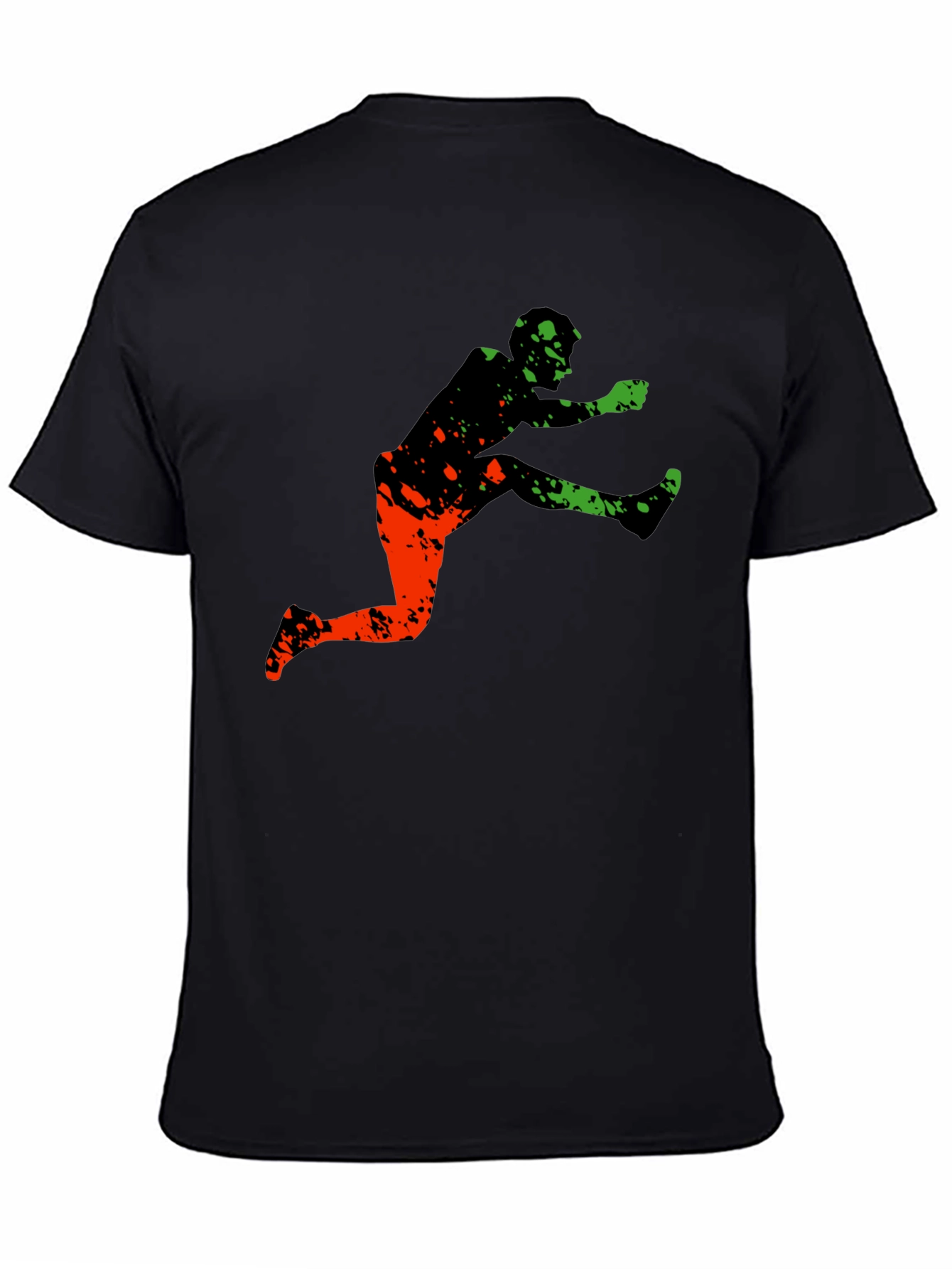 Athletic Graphic Tee - Leap Over Obstacles in Style
