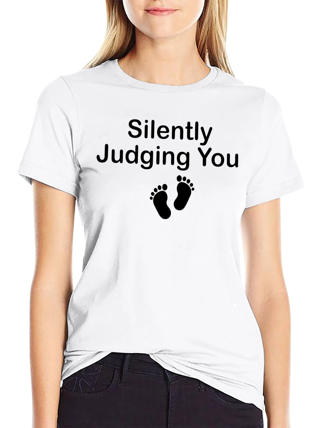Silently Judging You Graphic Tee - Black