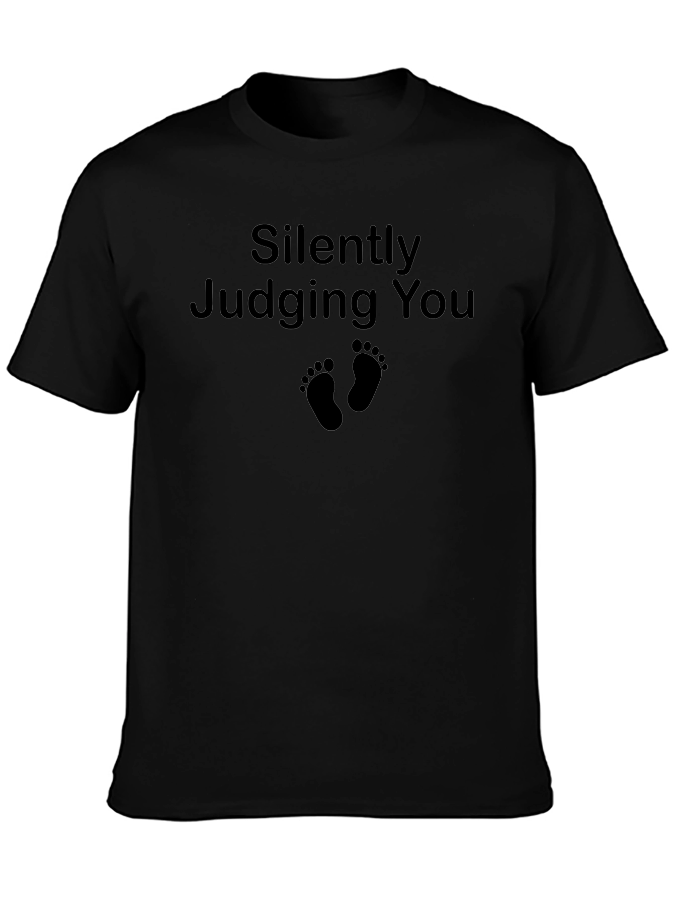 Silently Judging You Graphic Tee - Black