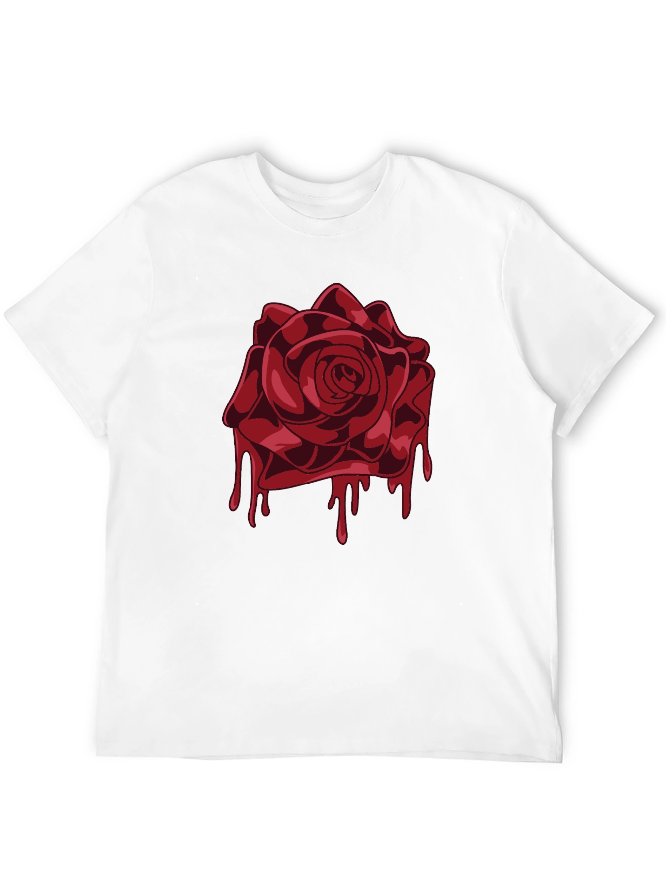 Bleeding Rose Graphic Tee - Mens Black T-Shirt
